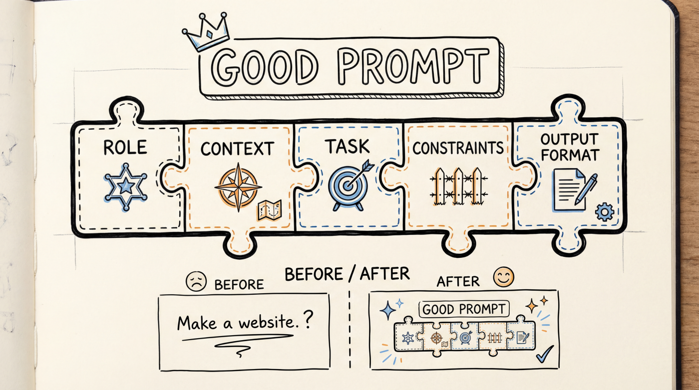 The five building blocks of a good prompt