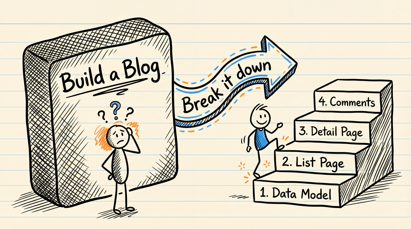 Breaking a big task into small steps