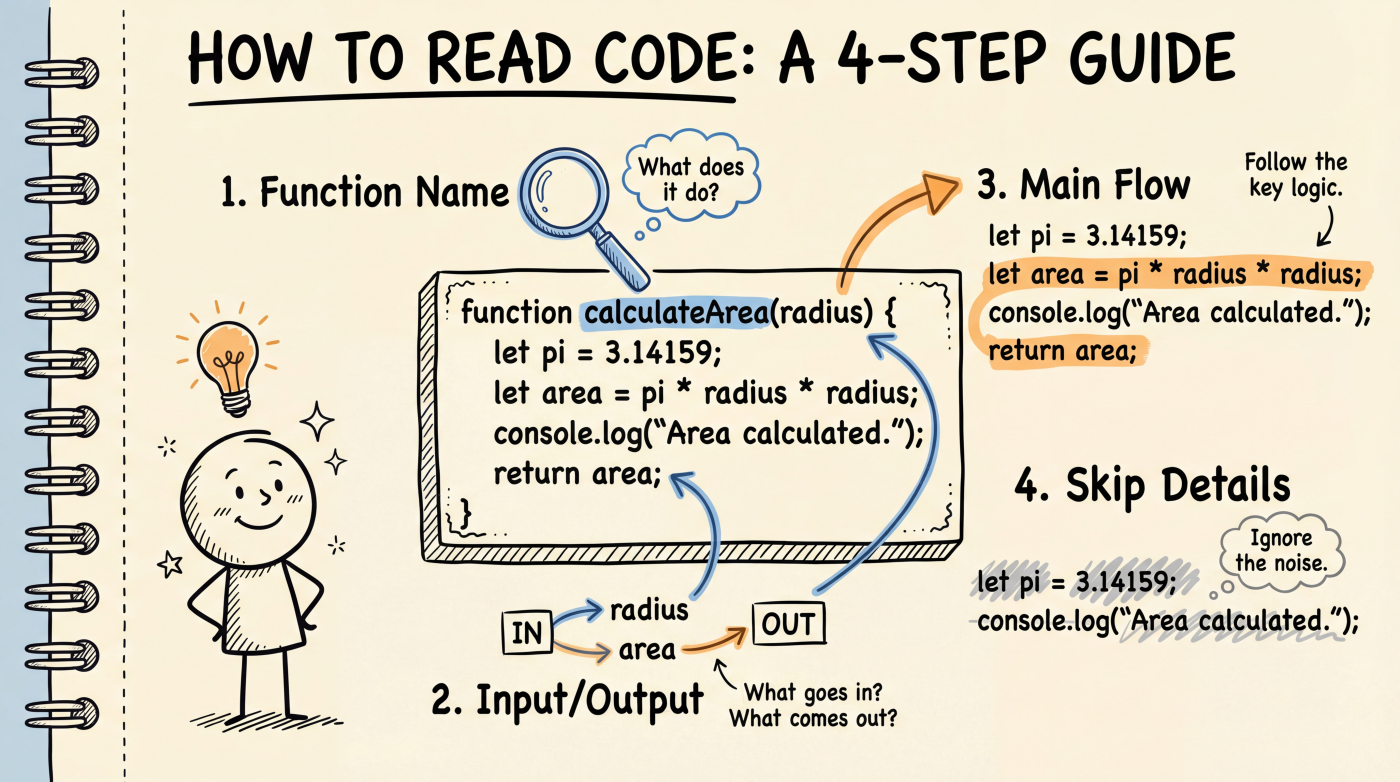 How to read code: structure first, details later